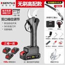 森途电动修枝剪刀树枝修剪果树剪无线锂电池充电式粗枝园林剪 V5.0 无刷高配款 三电+手锯