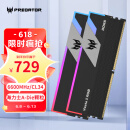 宏碁掠夺者（PREDATOR）32G(16G×2)套装 DDR5 6600频率 台式机内存条 Vesta II 炫光星舰RGB灯条(C34) 石耀黑