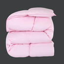 高级羽绒被95白鹅绒8斤被子羽绒被芯6斤加厚冬被10斤双人单人 纯粉色 200x230cm双人10斤加厚冬被