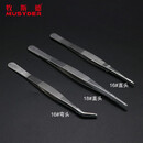 牧斯德不锈钢镊子加长加厚圆养殖场实验室敷料工具夹子弯头直头消毒发货 16cm弯头