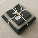 谷蝶四件套纯棉全棉100床上用品床单被套1.8m床笠民宿被罩宿舍件套4 深灰+浅灰 1.2m床单款三件套：被套1.5*2.0m