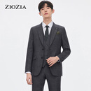 ZIOZIA西服男秋冬韩版商务正装礼服西服外套ZSB14903C 灰色 L 100/175