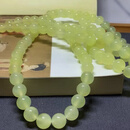 荷玉情缘岫岩玉佛珠108粒手串手链冰透送朋友