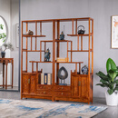 贡艺名居 红木家具非洲花梨（学名：刺猬紫檀）多宝阁博古架 中式实木玄关隔断古董架展示架