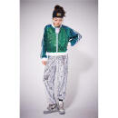 霹雳舞服装 新款舞台装男款嘻哈街舞jazz爵士服ds舞蹈服演出服装 绿色女 外套+长裤XL