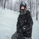 AWKA 防水单板滑雪服女冬季男士保暖国潮外套新款专业防风工装上衣 黑色 M