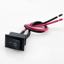 电子秤开关配件通用带线免焊三档船型小台灯饮水机电子称电源开关 2档黑色(带线) 1个