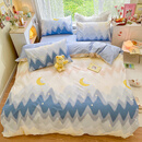 谷蝶被套单件纯棉100全棉宿舍学生单人150x200冬季200x230cm单独被罩 绚烂星河-ML 1.5m床【床单款四件套】-适合180