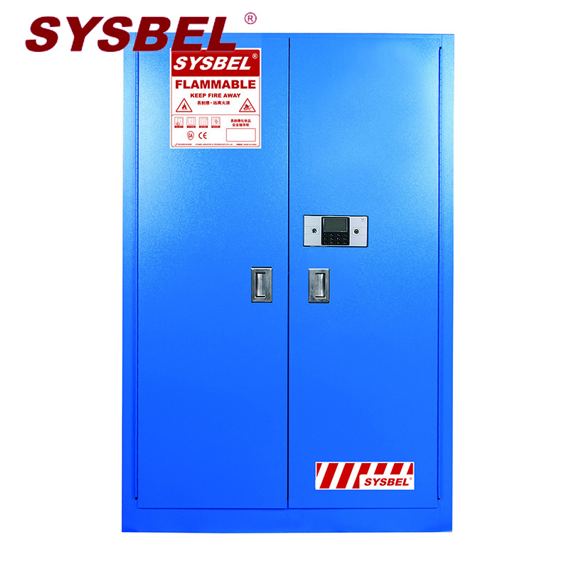西斯贝尔（SYSBEL）WA810453B 易制爆强腐蚀性化学品柜 防火柜防爆柜耐腐蚀性强酸强碱 蓝色 45Gal/170L 现货