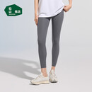松山棉店高弹无痕裸感打底裤女可外穿休闲运动瑜伽裤灰色均码