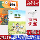 【新华书店正版】小学六年级下册西师版数学+部编版人教版语文全套2本课本教材教科书六6年级下册语文数学书