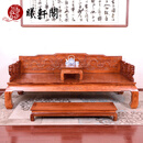 鸿韵天成红木家具非洲花梨（学名：刺猬紫檀）雕花罗汉床三件套 中式实木沙发床罗汉榻