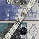 适用于天梭1853力洛克T41原厂表带 T006408A T006428A 原装钢带手表链男19mm 银色（质保一年） 19mm