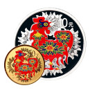 金永恒 2017年生肖鸡年金银币纪念币 3克金币+30克银币