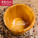 蜀韵金香泡脚木桶过小腿家用实木洗脚盆足浴盆高深桶木盆木质洗脚桶足疗桶 40cm 单桶