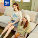 唐狮（TonLion）2023短袖T恤女半袖体恤chic宽松上衣 米白/二批 M 