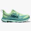 HOKA ONE ONE飞速马法特Mafate Speed 4 防滑耐磨 透气减震回弹 女士越野跑鞋 青柠色/海雾蓝 标准38.5/US7