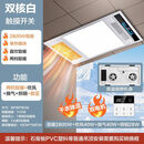 奥普照明浴霸集成吊顶风暖排气扇一体卫生间双摆页双取暖机浴室 双电机单暖 阻燃机身 触屏开