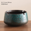 睿江高端茶洗茶渣缸陶瓷建水大小号水盂废水桶烟灰缸茶具配件茶水缸 窑变绿-烟灰茶渣缸·小号