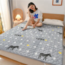 川归加厚保暖法兰绒床垫软垫子冬天珊瑚绒床褥子0.9单人学生宿舍 爱心斑马 180*200cm