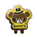 tG.king日本SNIPE大阪熊高尔夫球位标城市猎人高尔夫球标mark帽夹新品 黄色