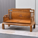 寻古红木家具非洲鸡翅木（学名：非洲崖豆木）沙发实木新中式客厅沙发椅组合R 双人位:长148*宽68*高102cm