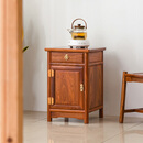 古尚古红木家具非洲花梨（学名：刺猬紫檀）边几新中式茶水柜全实木烧水茶几客厅角几茶柜餐边柜 一抽一柜茶几左开门