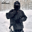 NOWINSNOW滑雪服女套装2025专业防水防风高端小众修身滑雪背带裤 黑色上衣 M 建议身高（162-170）