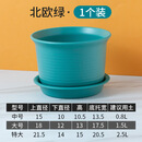 瑞普铜钱草兰花绿萝厂家直销小花盆树脂加厚塑料创意个性大号特大批发 (整箱)波纹花盆绿【单个装】带底 中号【口径15cm】