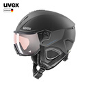 优维斯（UVEX）instinct visor pro V雪镜一体式滑雪头盔 光感变色防雾套装进口 哑光黑/CAT.1-2 60-62cm【晒图有礼】