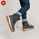 reima男女儿童中童靴子秋冬休闲运动可爱字母高帮拒水童鞋 绿色8510 34 码