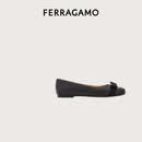 【95成新】菲拉格慕（Ferragamo）女士黑色芭蕾平底鞋 0775746_1D _ 70 礼物送女友  