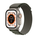 Apple Watch Ultra 智能手表 GPS + 蜂窝款 49毫米 钛金属原色 钛金属表壳绿色高山回环式表带中号MQF83CH/A
