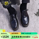 马丁（DR.MARTENS）春夏1461 Quad 经典松糕光面皮黑色厚底3孔马丁单鞋 黑色 37