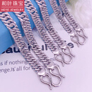 和叶珠宝 Pt950男士铂金项链素链 男款马鞭项链老板链 男白金潮牌时尚 铂金35.90克 52cm 约5.0mm粗