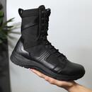 君洛克飞鱼8.3超轻作战靴男女夏季透气战术靴R21008高帮登山鞋靴 黑色 43