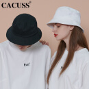 CACUSS PM006-C 帽子男女渔夫帽简约潮情侣防紫外线防晒遮阳帽黑色大号适合头围58-62cm