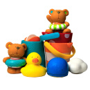 德国(Hape)宝宝洗澡玩具8件套婴幼儿戏水玩水浴室玩具泰迪戏水套节日礼物 1岁+ suit0030