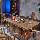 一善一品 红木家具 非洲鸡翅木（学名：非洲崖豆木）实木茶桌椅组合新中式功夫禅意茶桌 1.38米宝鼎茶桌+1文福椅+4刘备椅