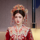 VAN OCEAN ANNORA新款新娘头饰婚礼镶嵌镶水钻发饰手工秀禾服 凤冠 凤冠 凤冠