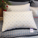 梓丹 枕头枕芯磨毛压花羽丝绒高弹枕芯 单只装 磨毛小方格