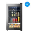 【尾货机】海信（Hisense）110升冰吧 家用冷藏保鲜柜母乳冰柜玻璃门透明冷柜商务厅吧酒柜