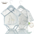 babylove婴儿包屁衣夏季薄款纯棉三角哈衣爬服新生儿宝宝衣服四季款 童趣铅画2件装(夏薄款) 80cm