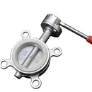 dn40dn50 1.5寸2寸304不锈钢蝶阀对夹式D71X-16P不锈钢手动蝶阀 6寸 DN150 全304 硅胶