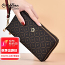金利来女士手包2023夏新款时尚潮流印花双拉链女包多功能双层高档手拿包 【双拉链女包】FC513036-1C25