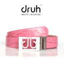 Number都尔高尔夫腰带 Druh高尔夫皮带 男女休闲皮带 休闲运动真皮皮带 粉扣粉扣