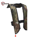 Eyson 永晟自动充气式救生衣便携气胀式浮控衣围脖式求生衣钓鱼救援衣 绿迷彩自动
