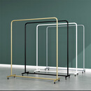 云净天服装店展示架落地式女装店货架衣帽架单杆衣服架子家用晾衣杆带轮 纳米金长100高165带轮 官方标配