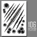 山头林村汽车外观车门贴纸立体个性弹孔车身遮挡划痕车贴保险杠遮盖改装创 106款/一张