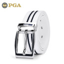 PGA 高尔夫皮带 男士 针扣皮带 头层皮 合金扣头 PGA 201004-白色